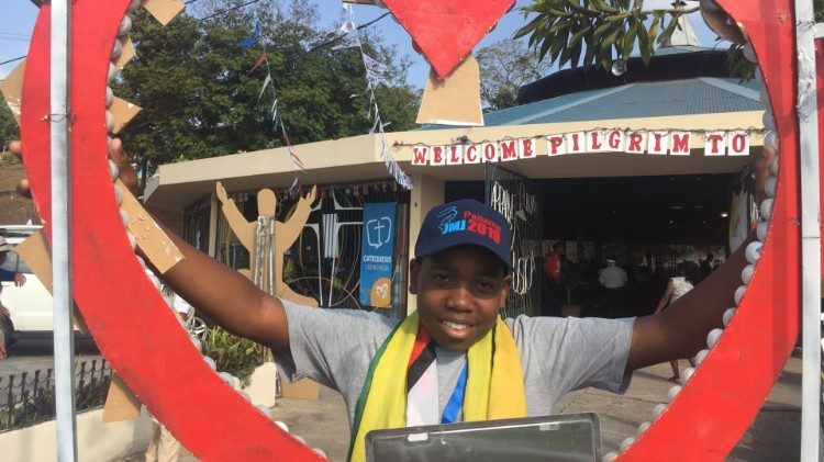 A participant from Zimbabwe at WYD Panama
