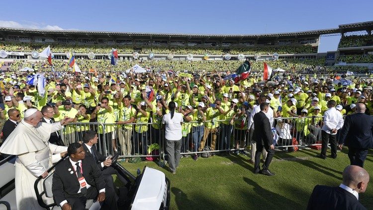 Pope Francis at the World Youth Day in Panama in January, 2019. 