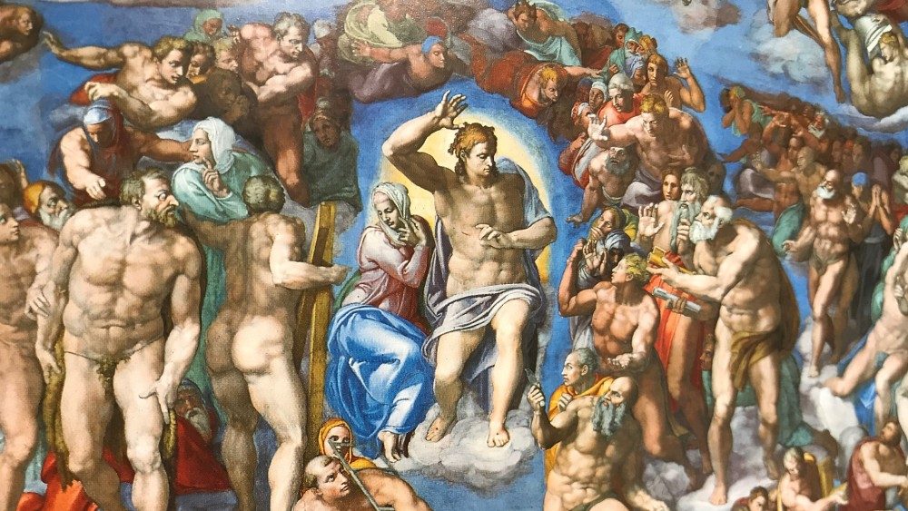 2019-02-17 Michelangelo Buonarroti, Cappella Sistina, Musei Vaticani, Guido Cornini, san Geremia, Giudizio Universale
