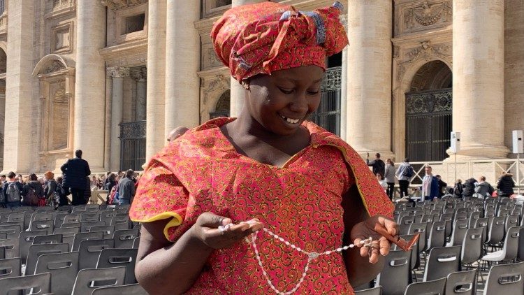 Hace un año Augusta en la Audiencia general del Papa Francisco 