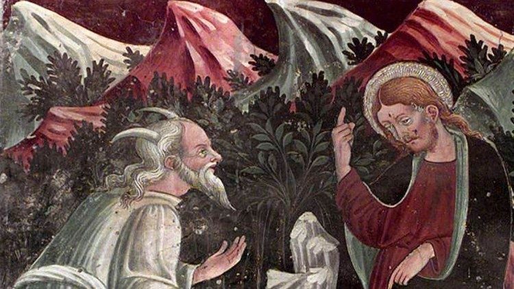 Versuchung Jesu durch den Teufel in der Wüste