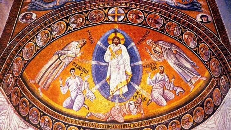 Mosaico della Trasfigurazione, catino absidale, (VI secolo) Monastero di Santa Caterina sul Sinai 