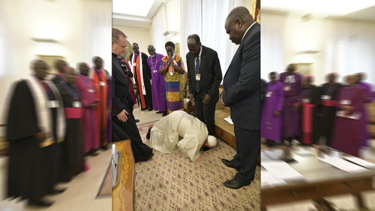 2019.04.11 Il Santo Padre riceve nel pomeriggio in Udienza, a Casa Santa Marta: - Ritiro Spirituale per i Leaders del Sud Sudan