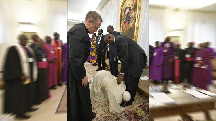 2019.04.11 Il Santo Padre riceve nel pomeriggio in Udienza, a Casa Santa Marta: - Ritiro Spirituale per i Leaders del Sud Sudan