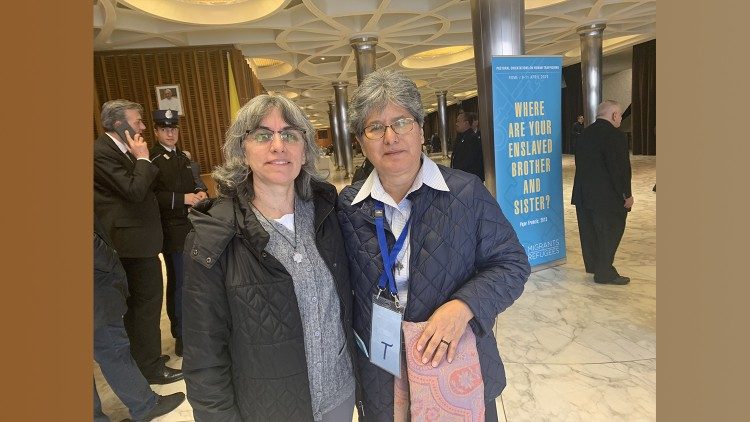 Hna. Sandra Ortíz Riquel y la Hna. isabel Matilde Chávez Figueroa de la Red Kawsay, Perú