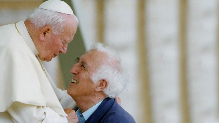 Pope John Paul II with Jean Vanier