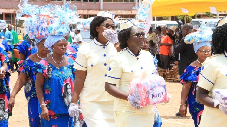 Offertory procession at the Mass in Tamale