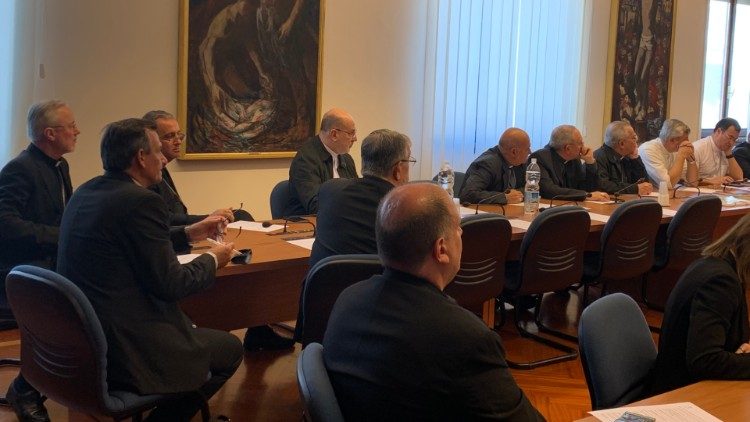 Obispos argentinos durante su visita Ad Limina en mayo de 2019. 