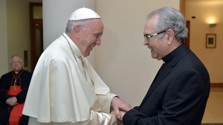 Padre Zezinho com o Papa Francisco