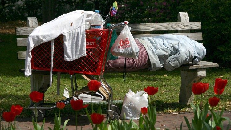 Persona sin hogar donde vivir