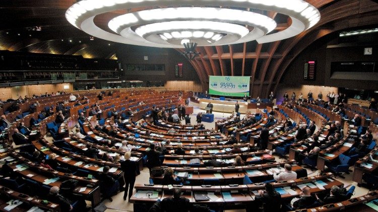 Пленарны зал Савета Еўропы. Ілюстрацыйнае фота 