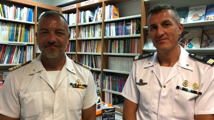 Il capitano di vascello Cosimo Nicastro e il maresciallo Mario Di Maria
