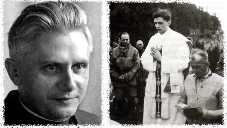 Le pape émérite Benoît XVI lorsqu'il était prêtre