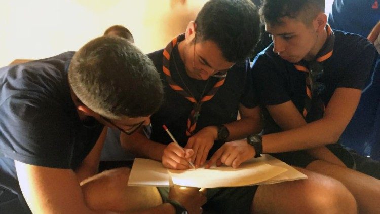 Euromoot scout d'Europa trascrizione vangelo tre rover.jpg