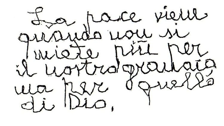La pace secondo Benedetta