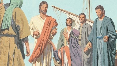 Начальник синагоги Иаир просит Иисуса исцелить его дочь