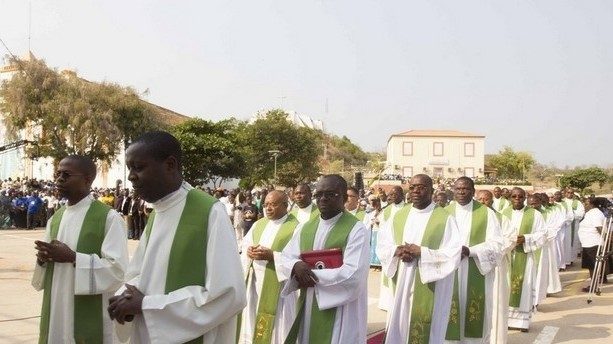 Une procession lors d'un congrès des prêtres de l'Angola, le 16 août 2019.