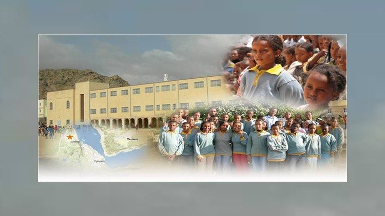 A escola católica de São José em Cheren, recentemente nacionalizada pelo governo da Eritreia