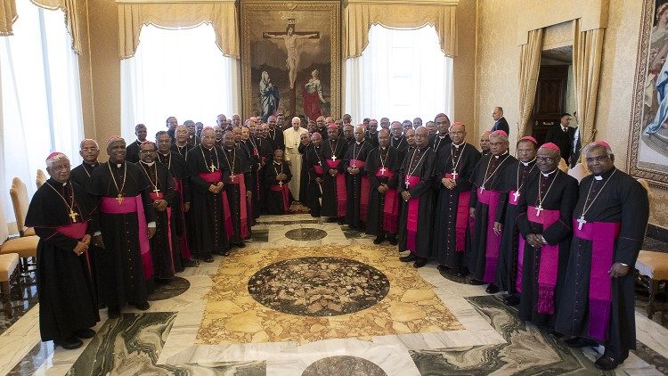 Les évêques d'Inde reçus au Vatican le 18 septembre 2019. 