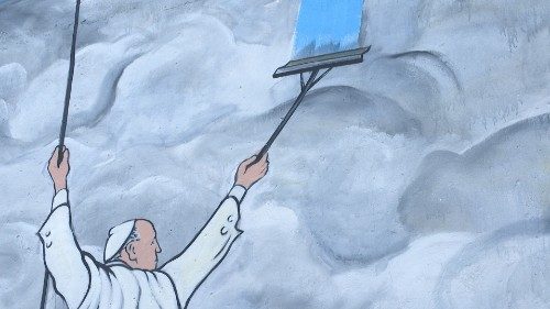 Il Papa e la cura del Creato nel murale che lo attende ad Albano