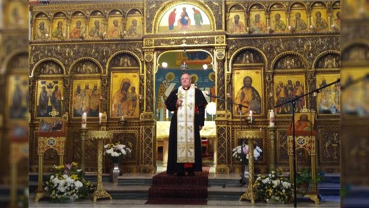 Cardinal Sandri during a visit to the Holy Land