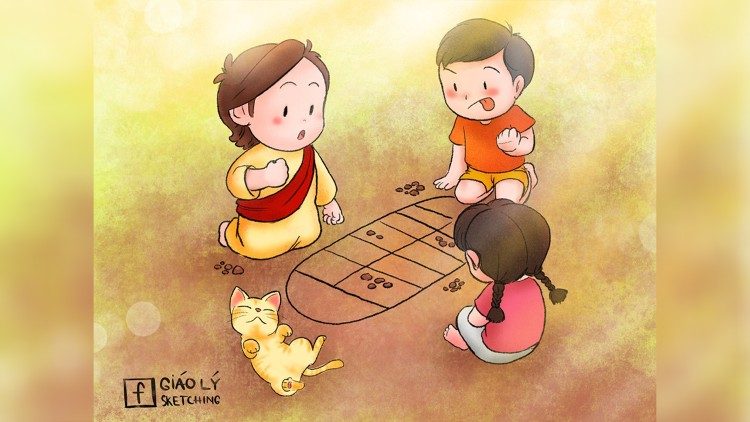 Chúa Giê-su trong những trò chơi gian dân người Việt. 
