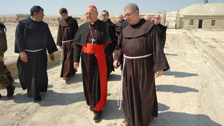 Кардынал Леанарда Сандры падчас візіту ў Святую Зямлю