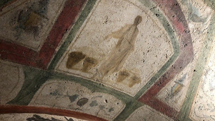 Particolare delle Catacombe dei Santi Marcellino e Pietro