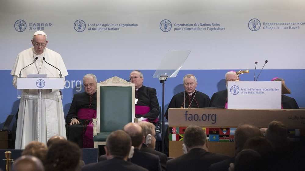 Papst Franziskus bei seinem Besuch an der FAO, Archivbild vom 16. Oktober 2017