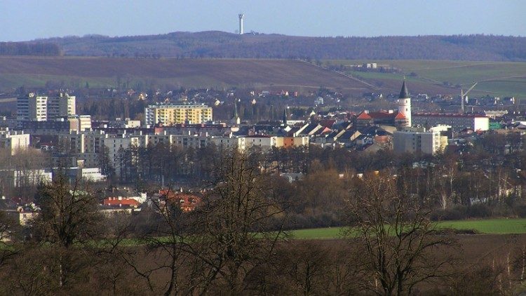 Կենտրոնական Մորավիայի Պրշերով քաղաքի համայնապատկերը 