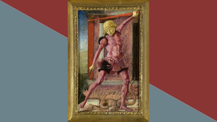 Cosmè Tura, San Giorgio (1460-65), olio su tavola, Fondazione Giorgio Cini, Galleria di Palazzo Cini, Venezia