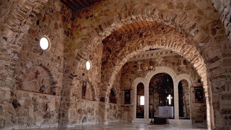The church of Mar Elian Monastery in Qaryateyn, Syria 