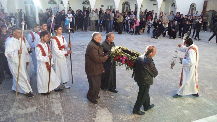 Holy Friday celebration at Mar Elian in Syria
