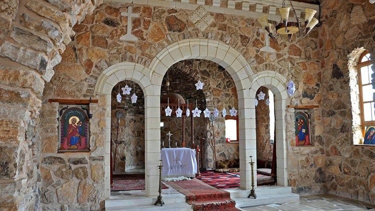 The altar of the Mar Elian monastery church 