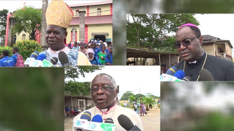 2019.11.08 Cameroun : I Vescovi la forta pioggia a Bafoussam e Yaounde