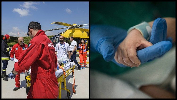 Due foto tratte dal libro "Vite che aiutano la vita"