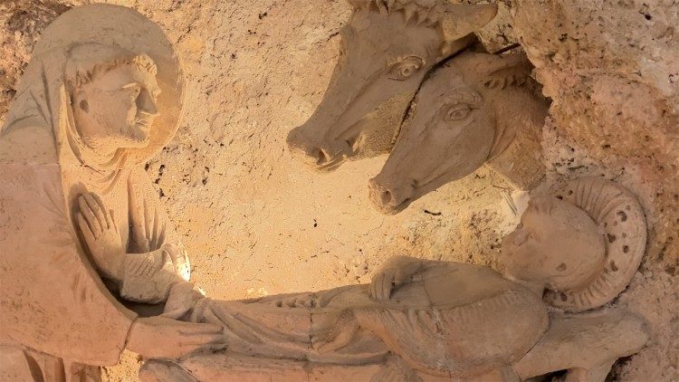 San Francesco e il Bambino Gesù, nel Santuario di Greccio