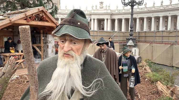 Árbol de Navidad en la Plaza de San Pedro en el Vaticano.