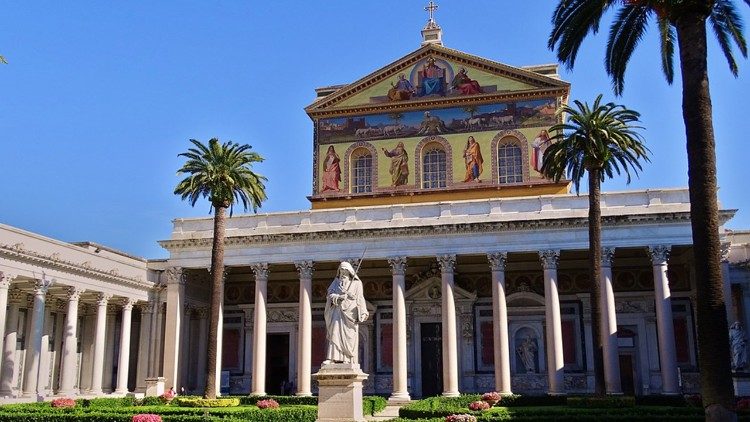 The Basilica of Saint Paul Outside the Walls, where scholars are meeting for a Colloquium on the Letters of St Paul