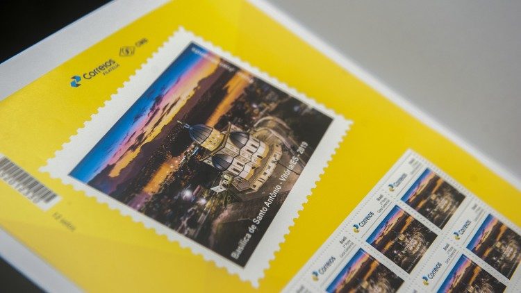 Selo em homenagem ao Santuário-Basílica de Santo Antônio