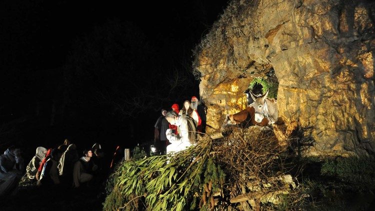 La scena del presepe di Greccio (Foto Massimo Rinaldi Rieti)
