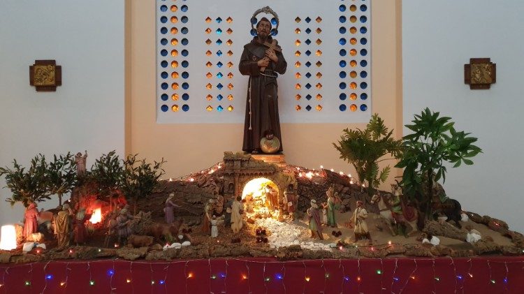 La crèche de l'église Saint François d'Assise à Rabat. 