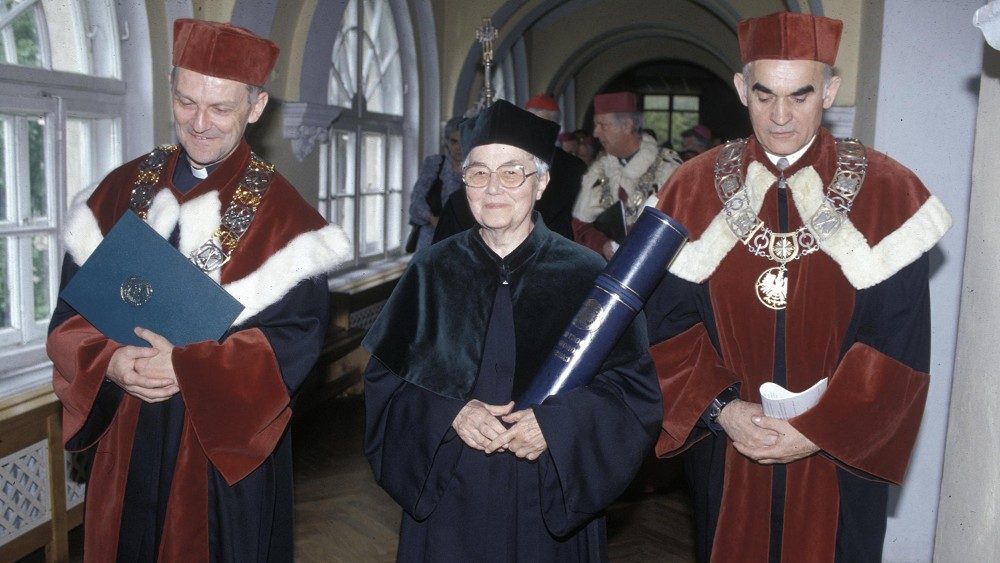 Chiara Lubich all'Università cattolica di Lublino, Polonia
