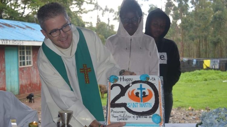 Fr Mariano Dal Ponte at celebrations for the 20th anniversary of Saint Martin