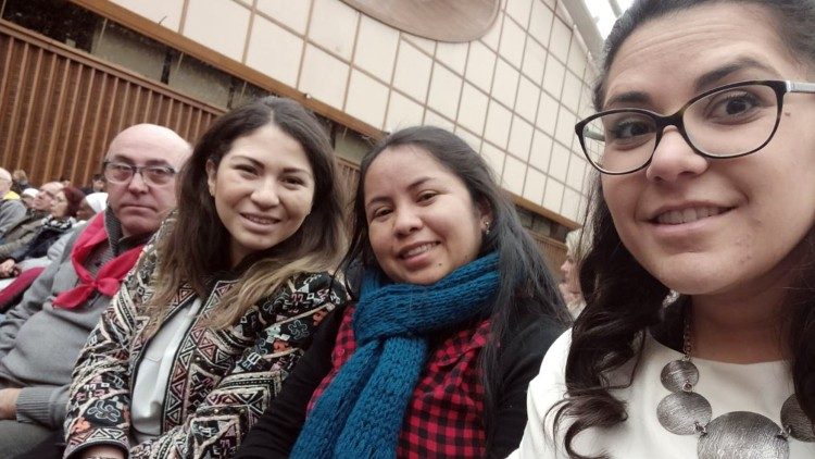 Alcuni dei giovani presenti all'Udienza