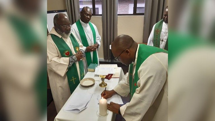 Some of the Bishops, members of IMBISA's standing Committee at Mass, this week, in Boksburg, South Africa