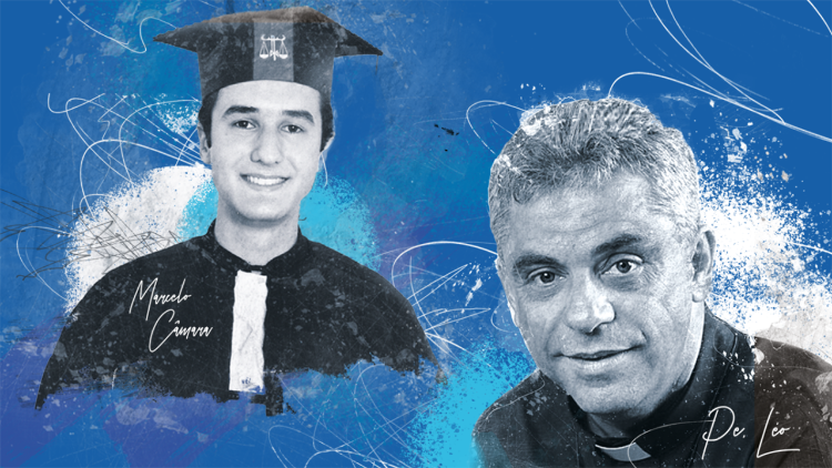 Marcelo Câmara e padre Léo Pereira 