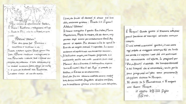 La lettera scritta in occasione della Pasqua