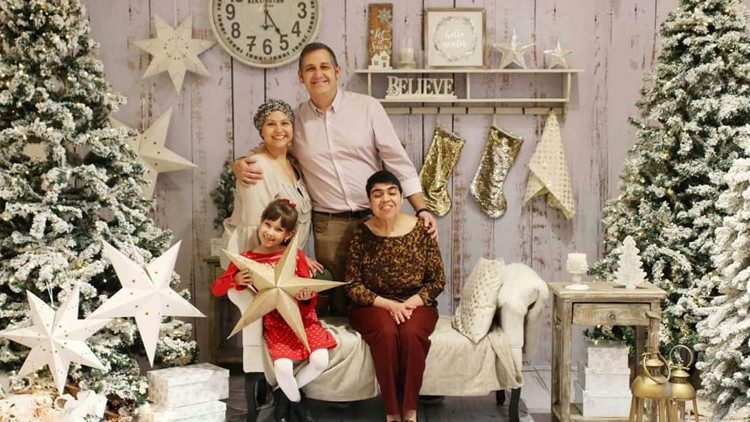 María José Martínez y su familia