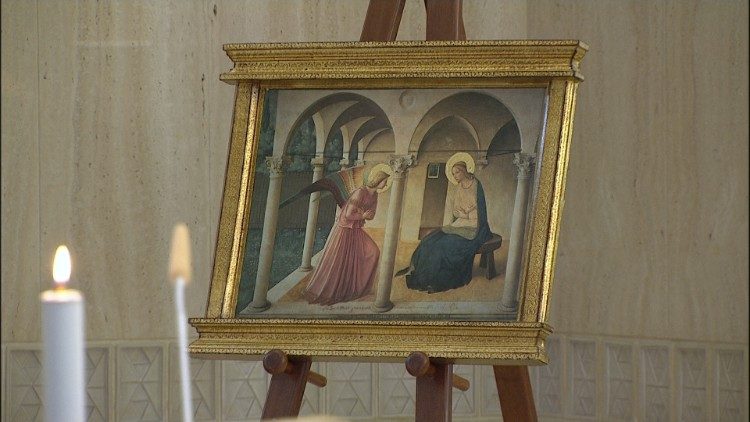 Image of the Annunciation present in the chapel of the Casa Santa Marta